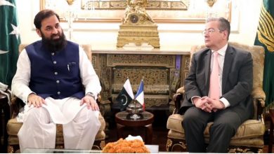 Punjab Governor thanks France for supporting Pakistan during Floods